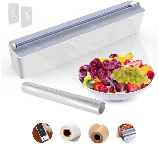 Folienschneider Frischhaltefolie Abroller Folienspender Küche Wandrollenhalter e