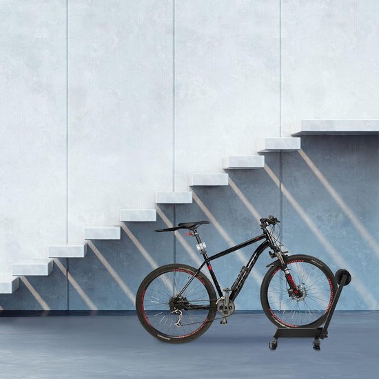 Relaxdays presentatiestandaard fiets, voor wielen van 20 tot 29 inch, H x B x D: 47 x 34 x 35 cm, inklapbaar, zwart Relaxdays presentatiestandaard fiets, voor wielen van 20 tot 29 inch, H x B x D: 47 x 34 x 35 cm, inklapbaar, zwart