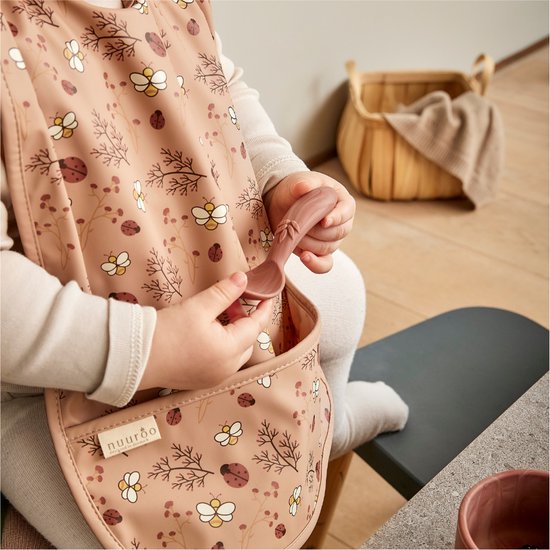 Bavoir Nuuroo - Fleur abeille / beige