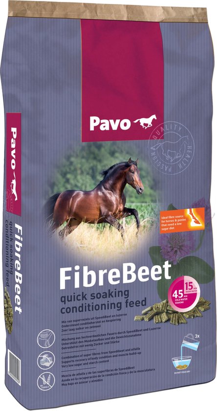 Pavo Fibrebeet - Paardenvoer - 15 kg Pavo Fibrebeet - Paardenvoer - 15 kg