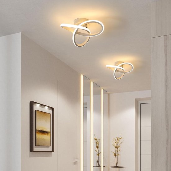 Comely Moderne LED Plafonnier, 22W 2500LM Witte Slaapkamer Plafondlamp, Aluminium Keuken Plafondlamp voor Balkon Woonkamer Gang, Warm Wit 3000K, Diameter 25cm