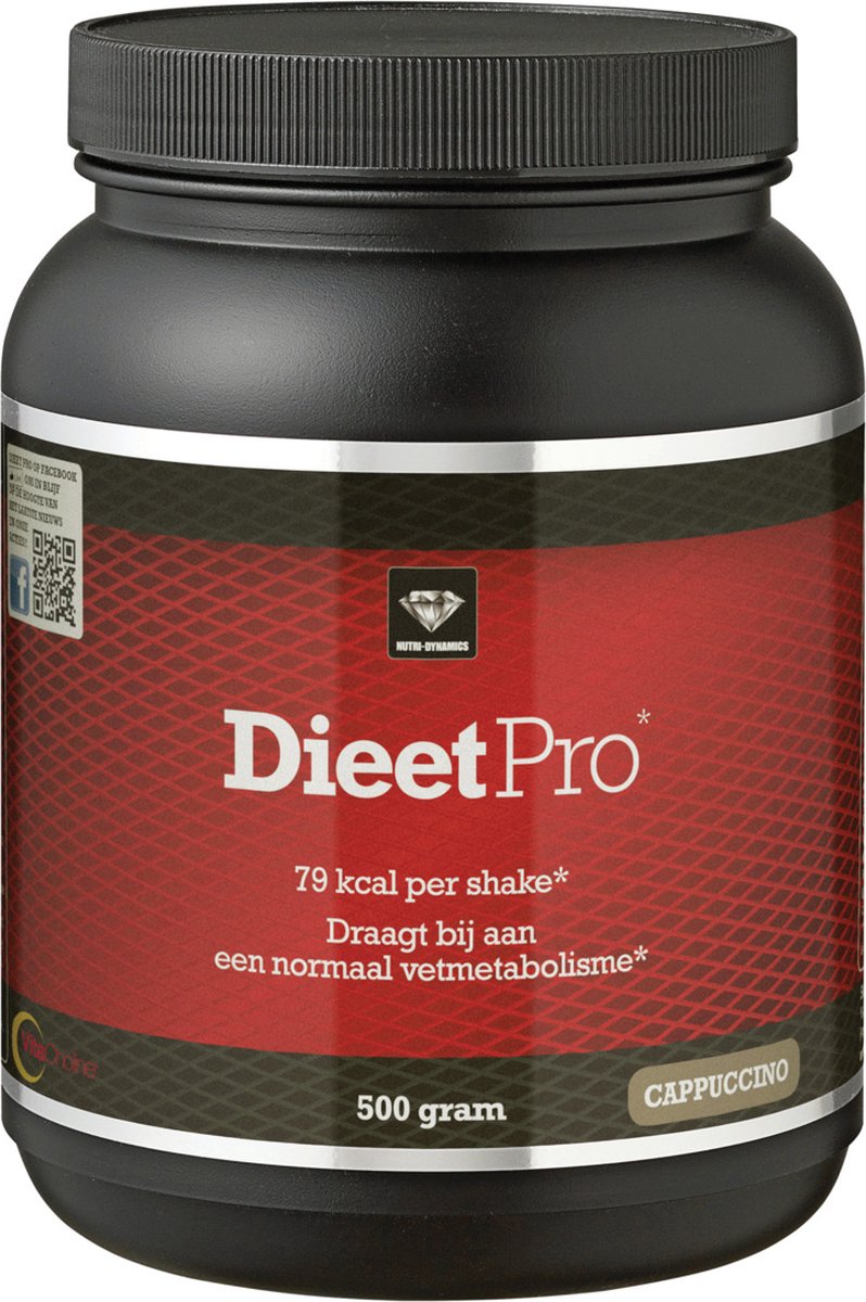 Goedkoopste Nutri Dynamics - Dieet Pro - Eiwitshake - Cappuccino - 500 gram