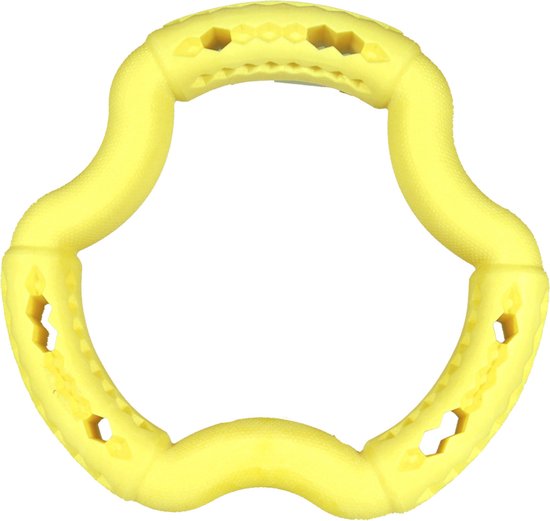 Dierenbenodigdheden Vadigran Speelgoed Hond Tpr Ring Yellow Vanilla 21Cm