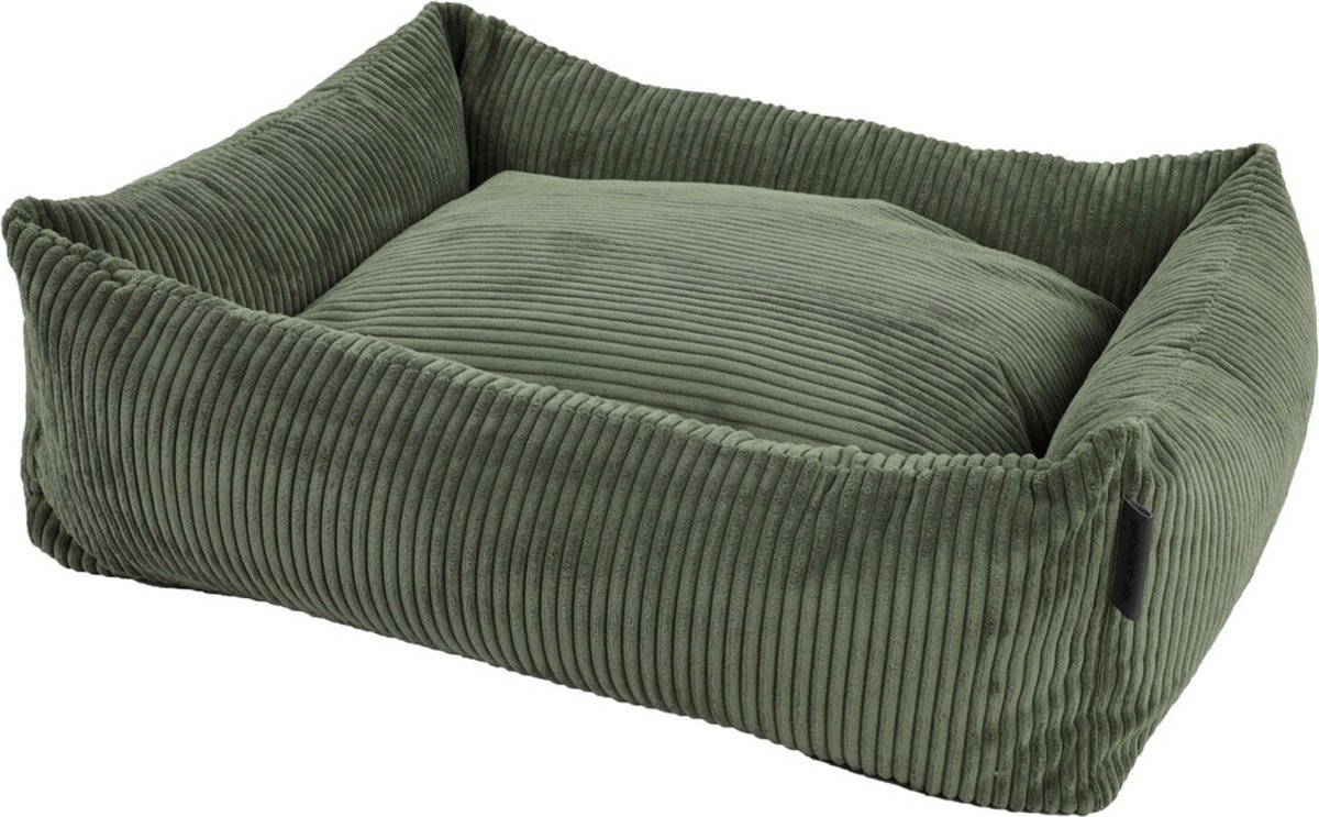 Wooff Cocoon Rib Olijfgroen - Hondenmand - 60x14x18 cm