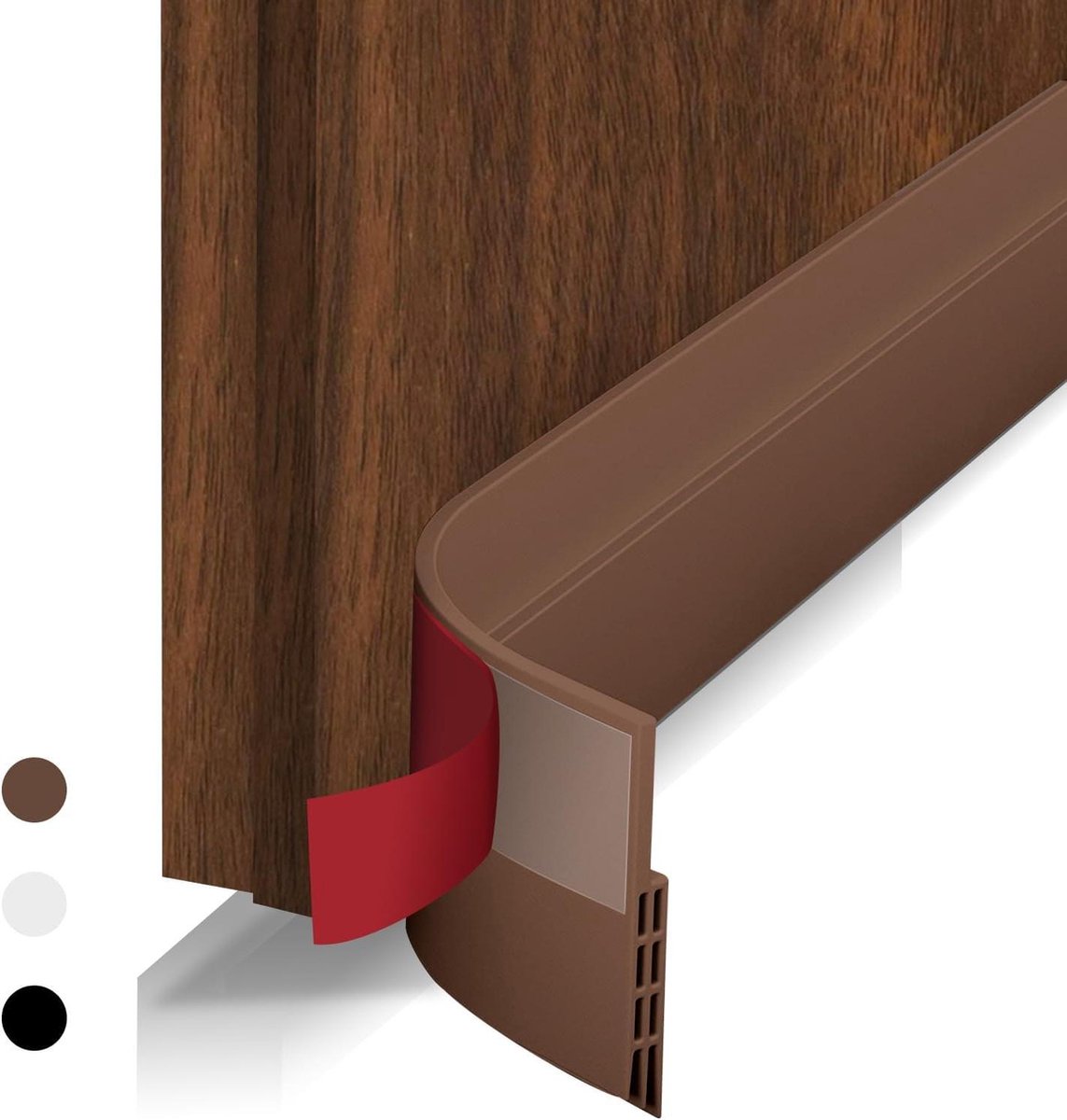 Deurafdichting tochtstopper geluidsafdichting - sterke kleefkracht energiezuinig - 400 x 5 cm bruin