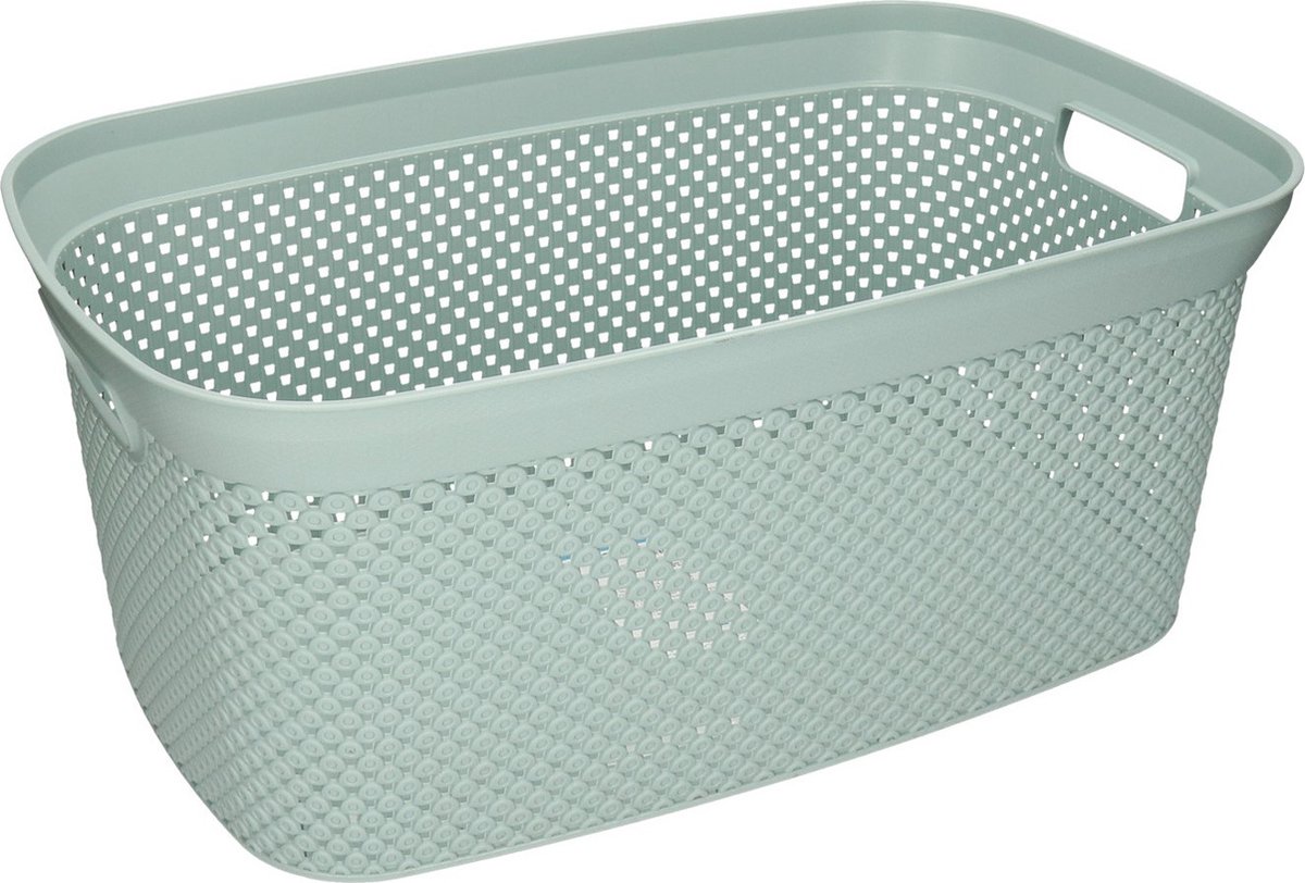 Storage Solutions wasmand - 35 liter - groen - 54 x 34 x 23 cm - Kunststof - Draagmand