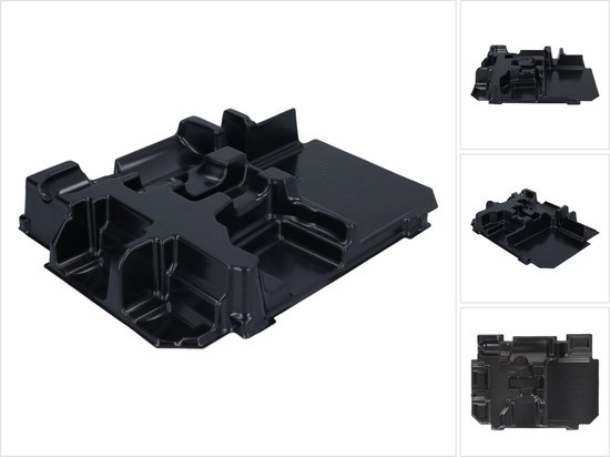 Shadow Foam Makpac Inzetstuk, dubbelpak, aanpasbaar schuim voor Makita Makpac Modulaire systemen, ideaal voor Lean, 5S, Kaizen & Custom Organizer (50 mm, zwart