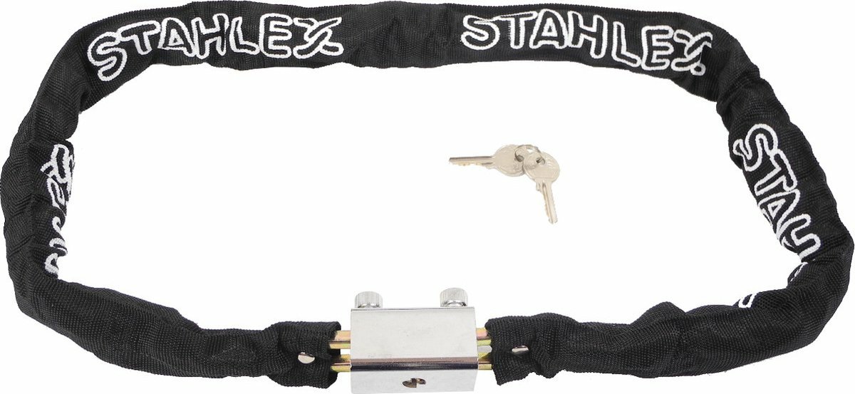 Stahlex Kettingslot - zwart - 120 cm - 2 sleutels - scooter / fiets - kabelslot – foto 4