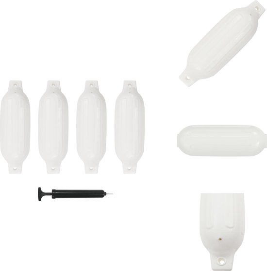 vidaXL Pare-chocs de bateau gonflable - 41 x 11,5 cm - Finition brillante - Garde-boue