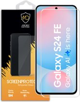 MobyDefend Screenprotector - Geschikt voor Samsung Galaxy S24 FE - Case-Friendly Screensaver - Gehard Glas