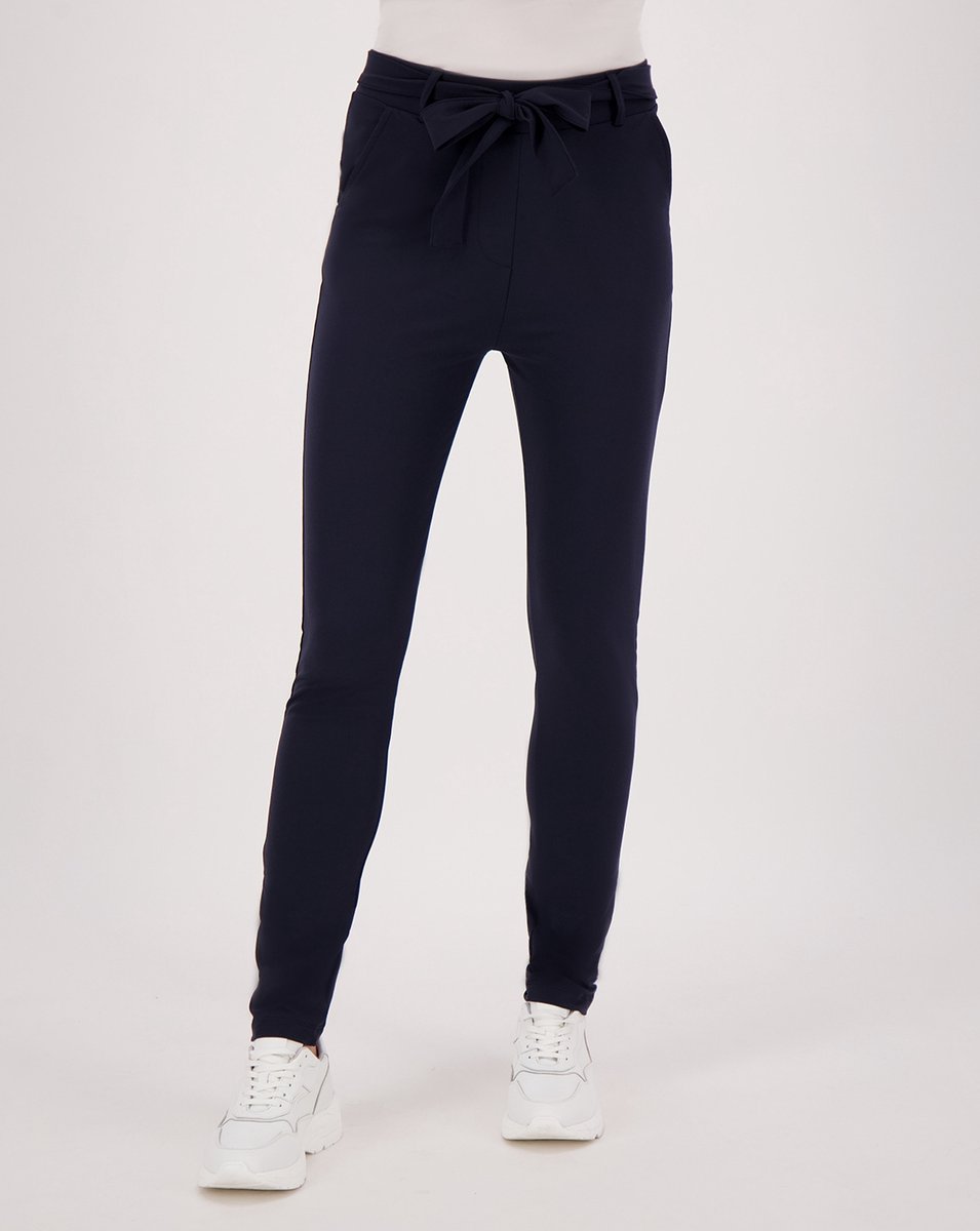 Je m'appelle Travelstof Dames Broek Slim fit Met stretch - Blauw - Maat S