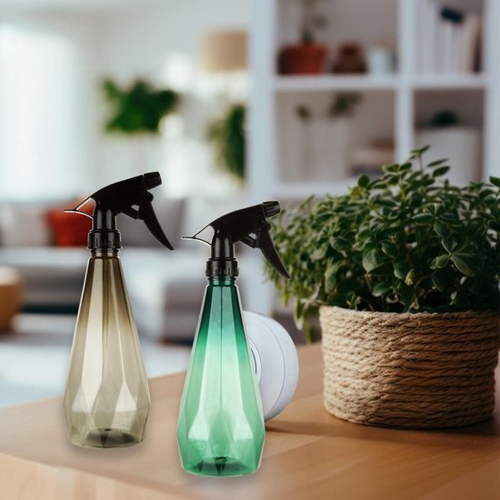 2 Stuks 500 Ml Sprayflessen – Groen, Verstelbaar Mondstuk, Lekvrij, Voor Planten, Haar En Reiniging