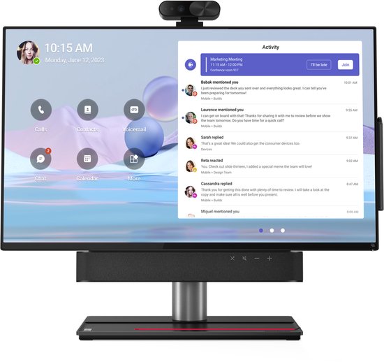 Lenovo ThinkSmart View Plus 27″ Microsoft Teams touchscreen 4K camera audio videovergadersysteem