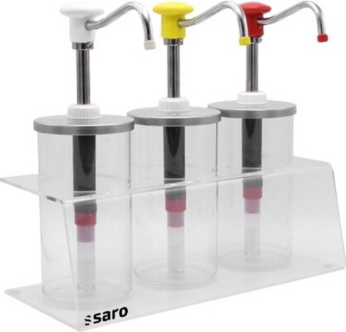 SARO Doseerdispenser Model PLX-R-BK-1650ML - Restaurant - Hotel - Professioneel
