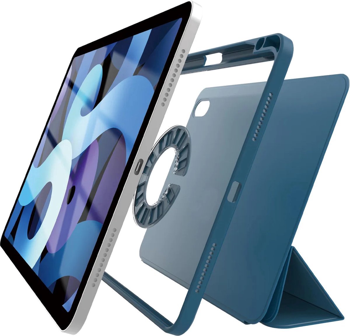 Celly BOOKMAG 2-in1 Tablethoes - Tablethoesje geschikt voor iPad Air 4/5 generatie - Magnetische tablethouder - Blauw