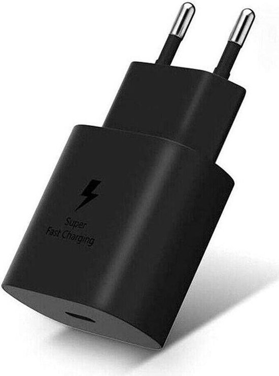 Geschikt Voor Samsung 25W PD 3.0 Super fast charger USB-C naar USB-C Kabel en Adapter - Zwart