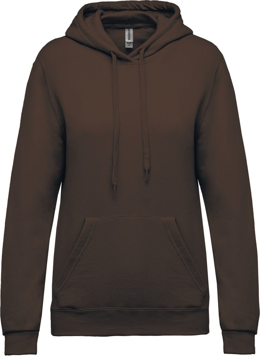 Kariban Eco damessweater met capuchon K473 - Chocolate - M