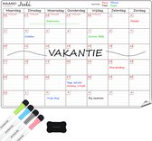 Systemyze Maandplanner Whiteboard – Magnetisch Planbord – Magnetische Weekplanner – Inclusief Markers & Wisser – A3 Formaat