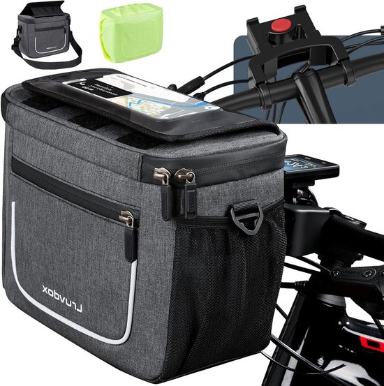 Sacoche De Vélo Étanche 3-en-1 – Porte-Bagages + Arrière + Guidon, Écran Tactile TPU, Pour Smartphone 6,7''