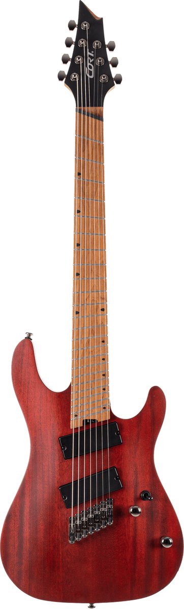 Cort KX307MS Multi Scale Open Pore Mahogany 7-snarige elektrische gitaar
