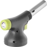HENDI Koksbrander – ergonomisch ontwerp – piëzo-ontsteking – nauwkeurige vlamcontrole – matzwart met groene accenten