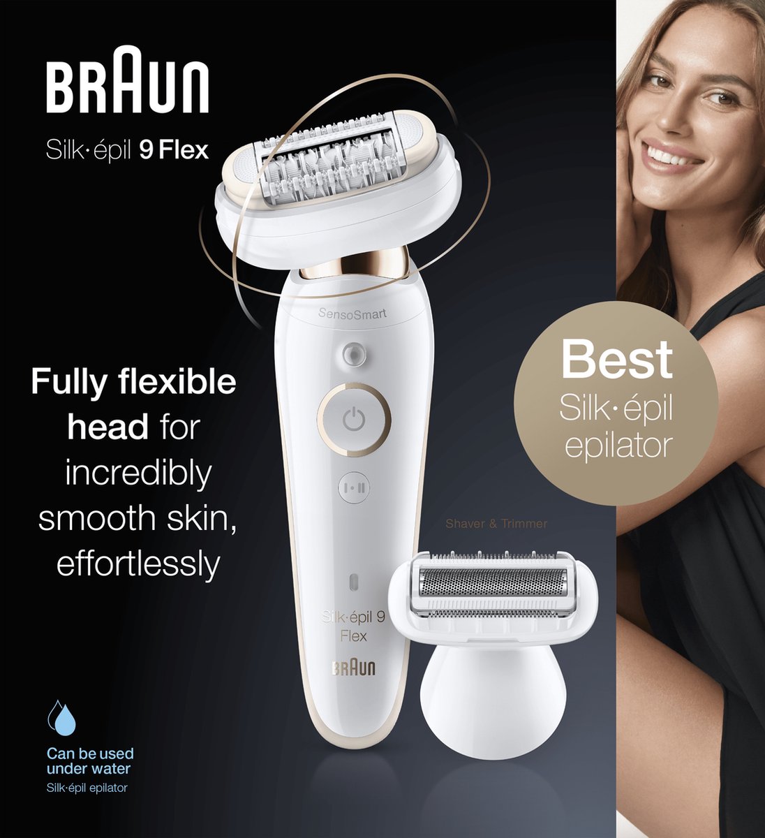 Braun Silk-épil 9 Flex, Epilator Voor Makkelijker Ontharen, 4 extra’s, etui, 9-006 Flex thumbnail 2