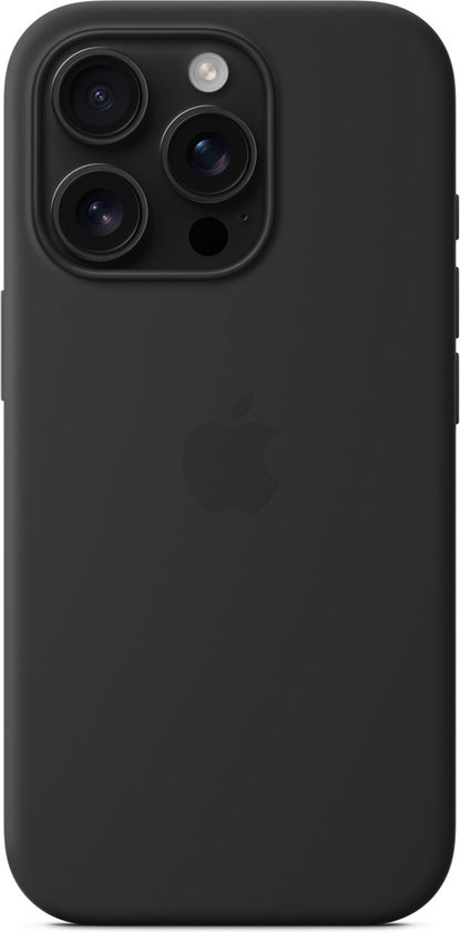 Apple Silicone Backcover MagSafe voor de Apple iPhone 16 Pro - Black