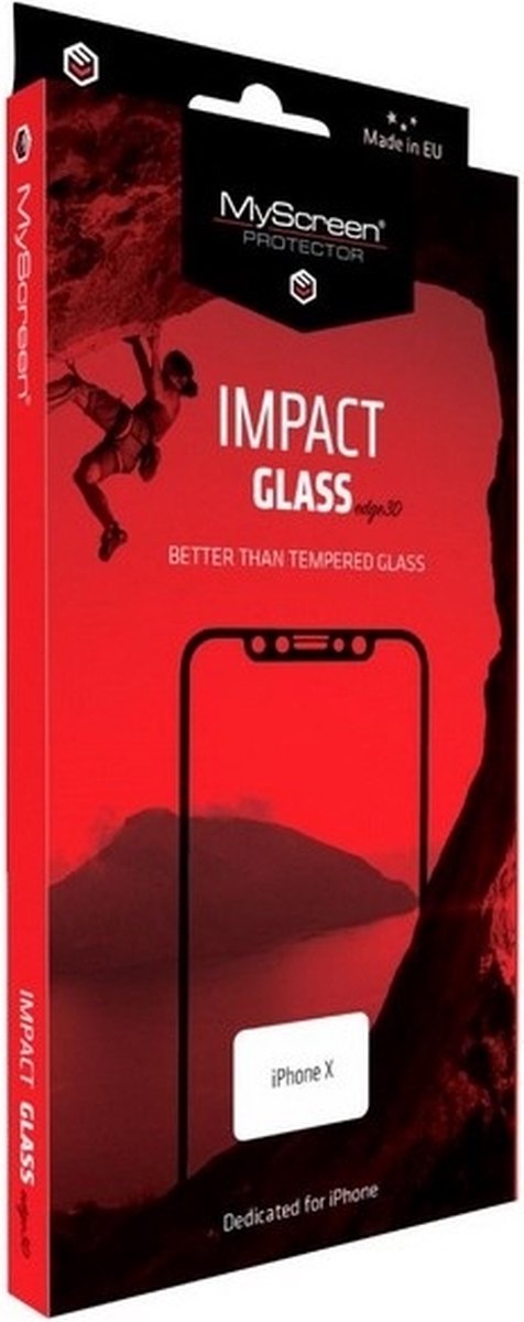 MyScreen Protector - ImpactGLASS Serie - Hybride Glasbescherming - iPhone 7 - Antischok - Zwart