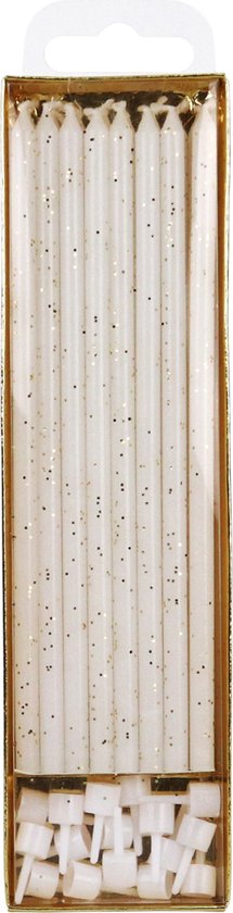 Bougies Extra Longues PME Glitter 18cm pk / 16