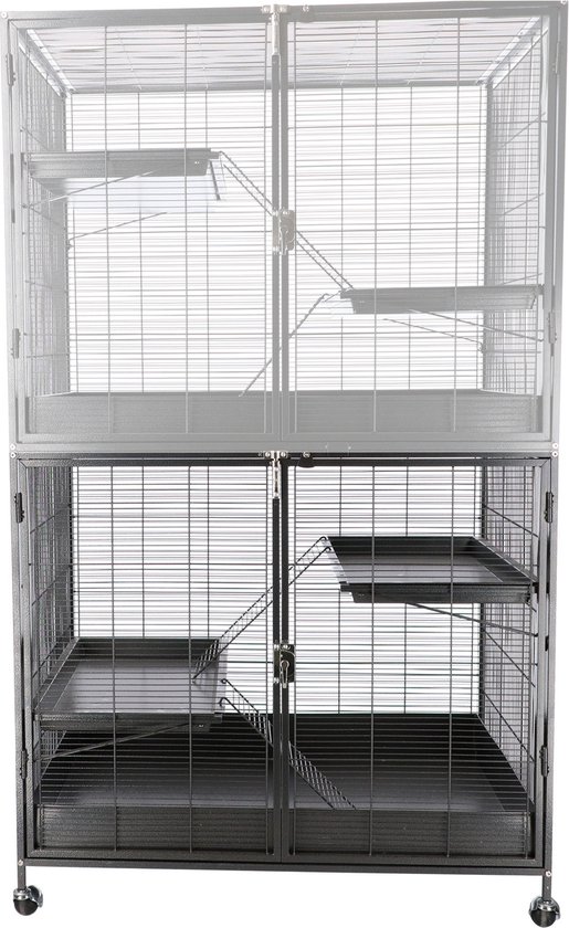 Foto: Keddoc rattenkooi animal home penthouse bottom dierenverblijf 93 5x63x83 5 cm antraciet