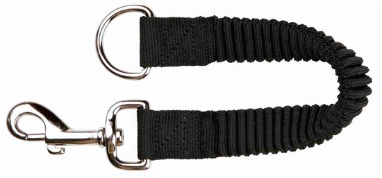 Trixie hondenriem schokdemper zwart 35x2,5 cm