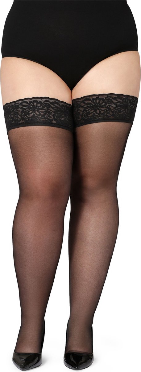 Bellivalini Merry Style Dames Hold-Up Kousen - 20 Denier - licht glanzend - elastisch - Polyamide - BLV-GI-1127 - Zwart