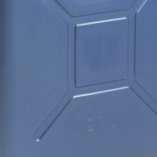 Kunststof jerrycan blauw voor brandstof L36 x B17 x H44 cm - 20 liter - benzine / diesel — afbeelding 3