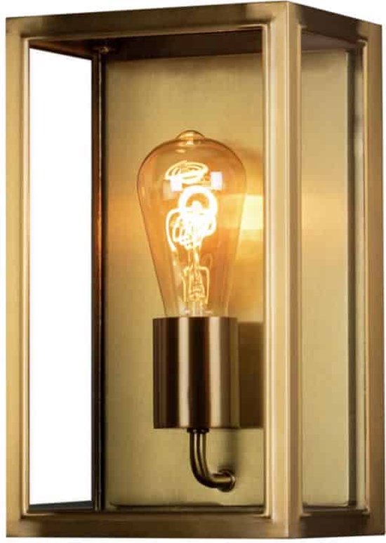 thumbnail: Buitenwandlamp Palanga - Zwart, Metalen & Glas, IP44, 1x E27 (Industriële Stijl)