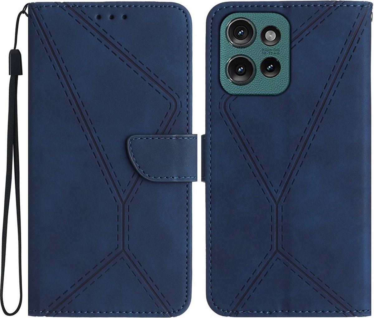 Coverup Hoesje - Geschikt voor Motorola Edge 50 Neo Hoesje - Coverup Book Case - Blauw
