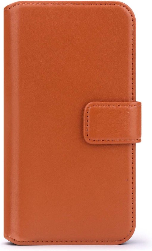 Coque pour iPhone 15 - Bookcase portefeuille de Luxe MobyDefend - Marron clair - Étui pour téléphone portable - Étui de téléphone adapté pour iPhone 15