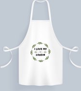Akyol - j'aime mon cousin Tablier de cuisine - Cousin - cher cousin - anniversaire - cadeau pour cousin - articles cousin - cadeau - cadeau - 82 par 71 cm