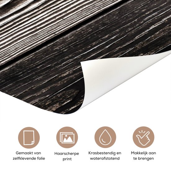 Sticker de porte Rétro - Planches - Bois - Robuste - 90x215 cm - Poster de porte