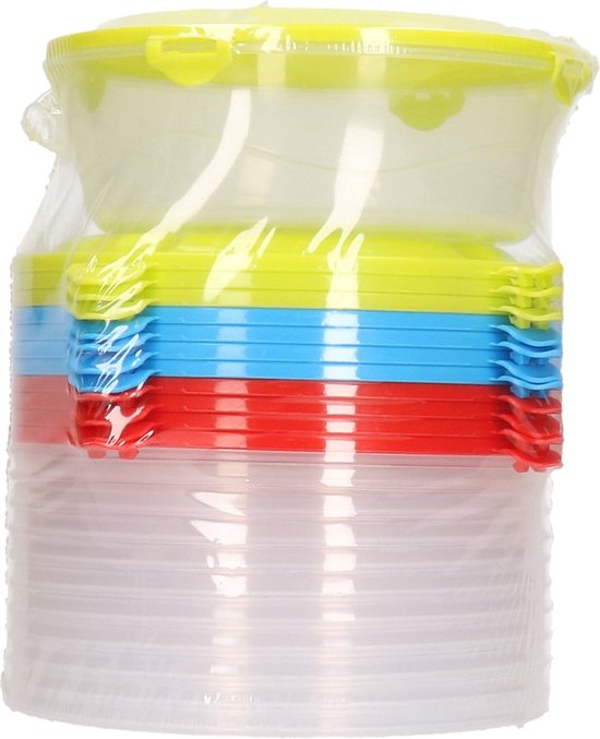 12x Contenant pour bouillon / nourriture 0,5 litre plastique transparent / plastique - Moscou - Contenant alimentaire hermétique / hermétique - Mealprep - Conserver les repas