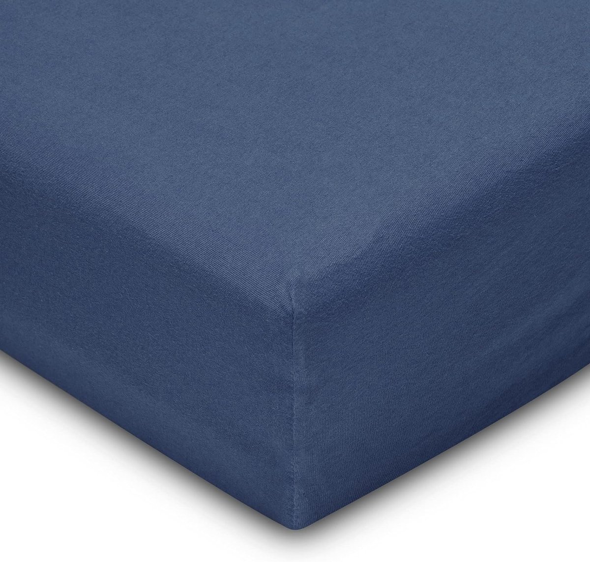 Riokem ® Ademend Hypoallergeen Hoeslaken Navy Blauw 120x200 cm met Diepe Hoekzak