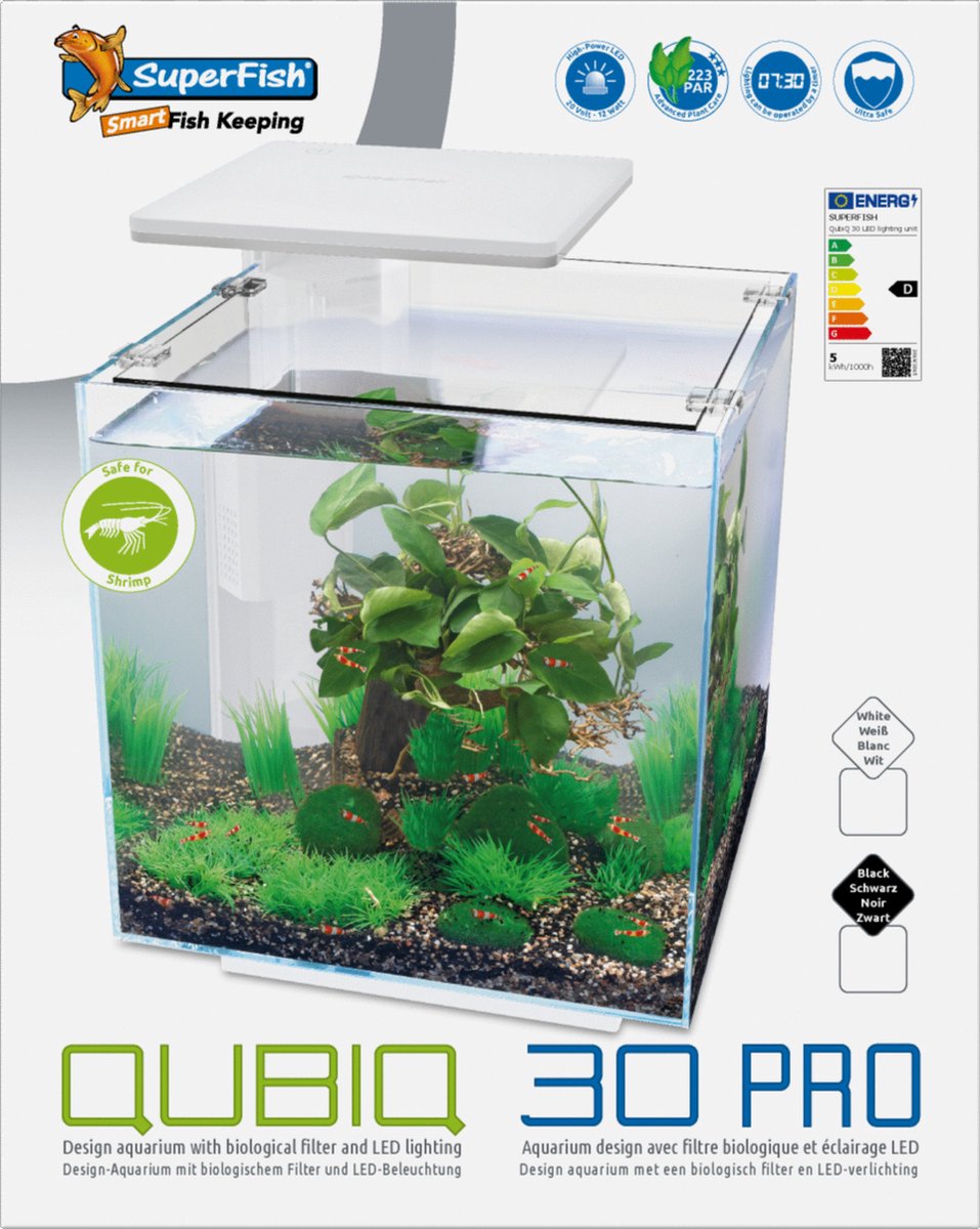 Bol.com Superfish Qubiq 30 Pro Wit aquarium - 30L aanbieding