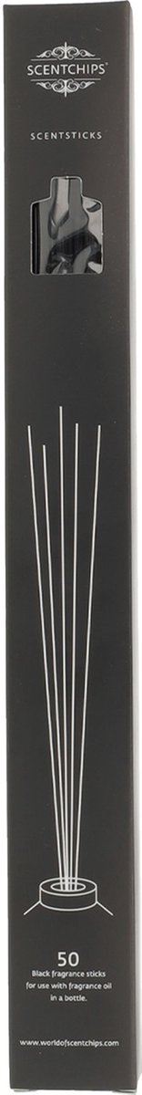 Geurstokjes zwart 3 mm x 30 cm lengte, 50 stuks in doosje