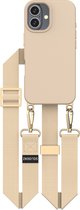 Geschikt voor iPhone 16 Hoesje Met Koord - Afneembaar Koordje - Backcover Met Koord - Telefoonhoesje - Cord Case - Telefoon Ketting Verstelbaar - Lanyard - Geschikt voor MagSafe Case - Solidenz Collection - Caramel
