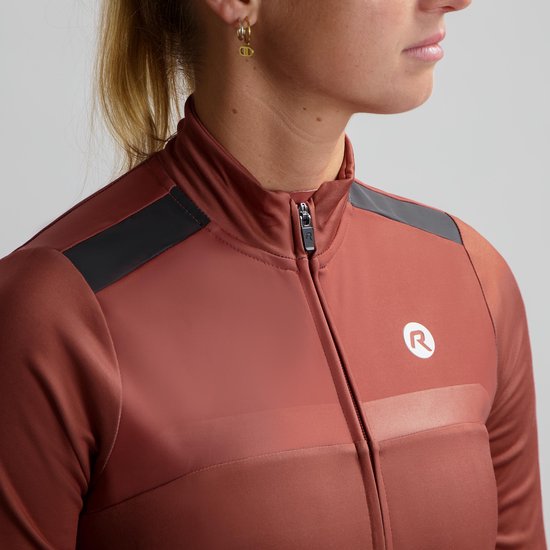 Rogelli Mono Fietsshirt Dames - Lange Mouwen - Chutney - Maat XL