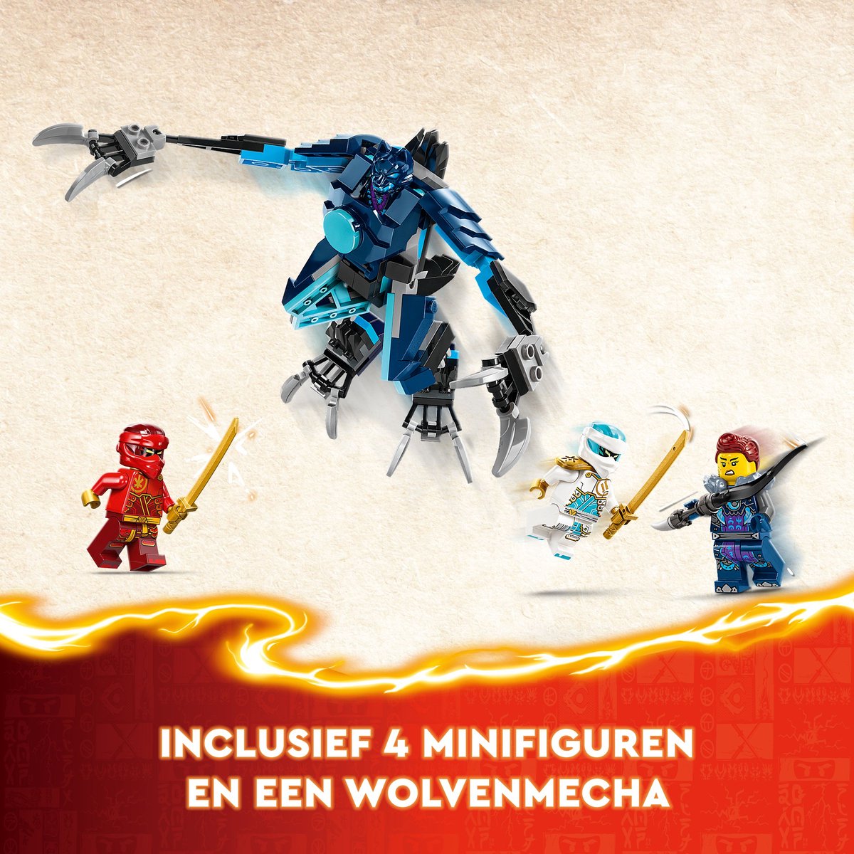 LEGO 71808 NINJAGO Kai's elementaire vuurmecha Actiefiguur Speelgoed voor Rollenspellen — afbeelding 4