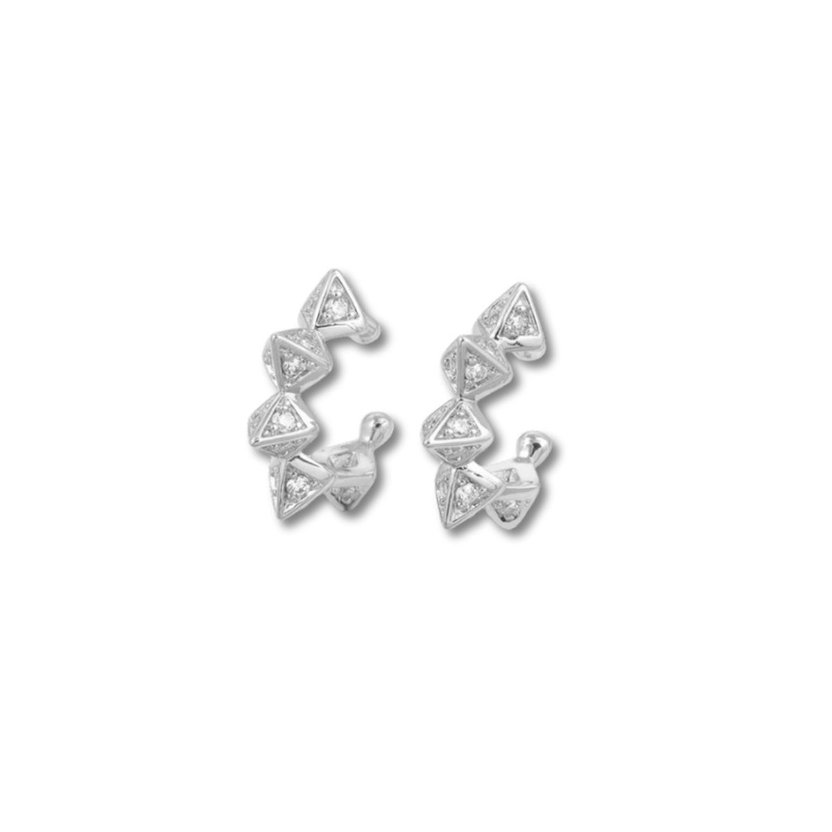 Earcuff triangles - Oorbellen Dames