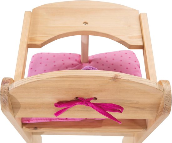 howa Puppenbett Etagenbett Holz „miniflowers Puppenmöbel inkl. 2× Bettzeug, für Puppen bis 50 cm geeignet, mit Leiter, teilbar in 2 Puppenbettchen 2460