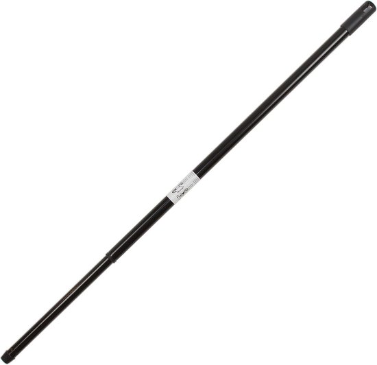 Kunststof straatbezem/buitenbezem kokoshaar 28 cm met metalen telescoopsteel zwart 80 - 130 cm - Harde buitenbezems van 4Goodz — afbeelding 3