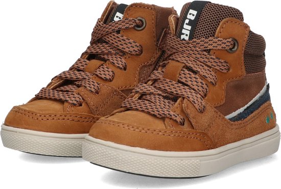 BunniesJR 224751-514 Baskets pour femmes Hautes Garçons - Marron - Cuir - Lacets