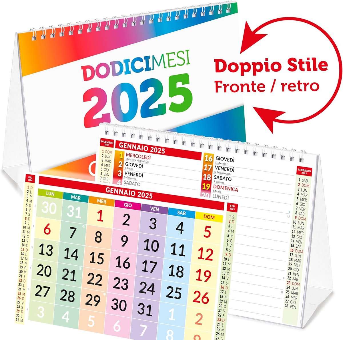 Equivera Bureaukalender 2025 - Gezinsplanner - Kalender - Weekplanner - Weekoverzicht - tot 18 Maanden